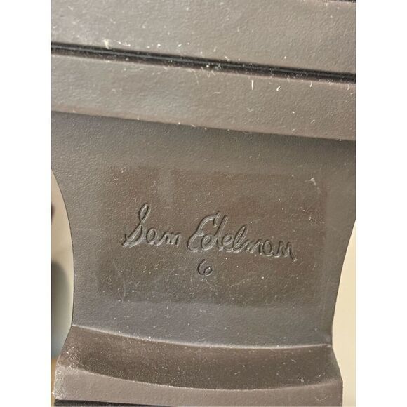 Sam Edelman‎ Women's Linds Metallic Zip Folded Shaft Chelsea Boots Red Size 6 - Picture 8 of 9